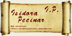 Isidora Pećinar vizit kartica
